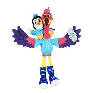 Disney Junior T.O.T.S Plush PIP And FREDDY Flamingo Penguin Tots Talks 20" LARGE
